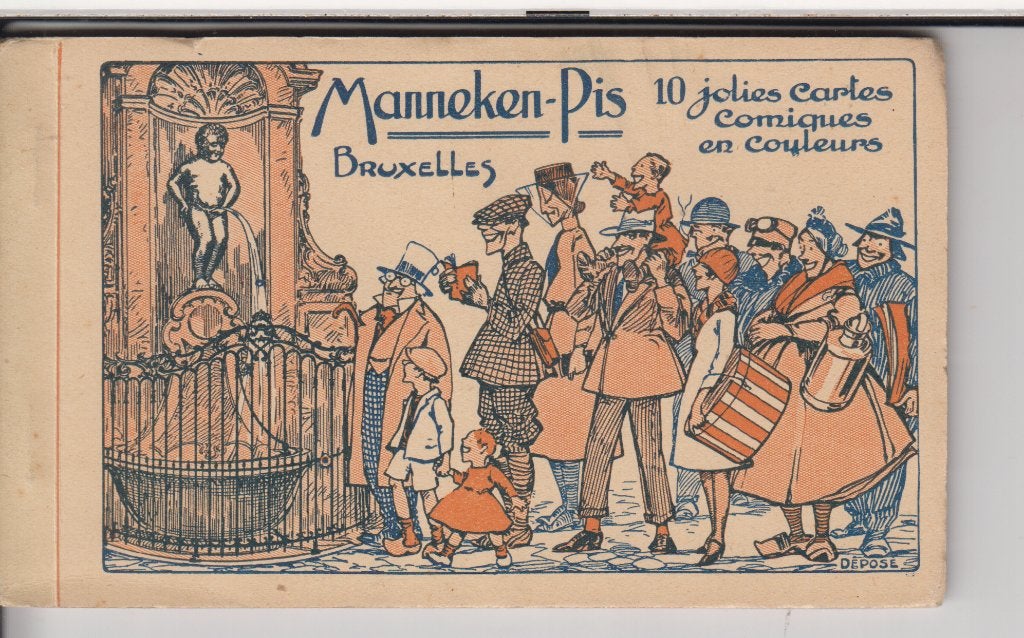 BRUSSEL  Manneke Pis, 10 kaarten, humor, Verzenden, 1920 tot 1940, Ongelopen, Brussel (Gewest)