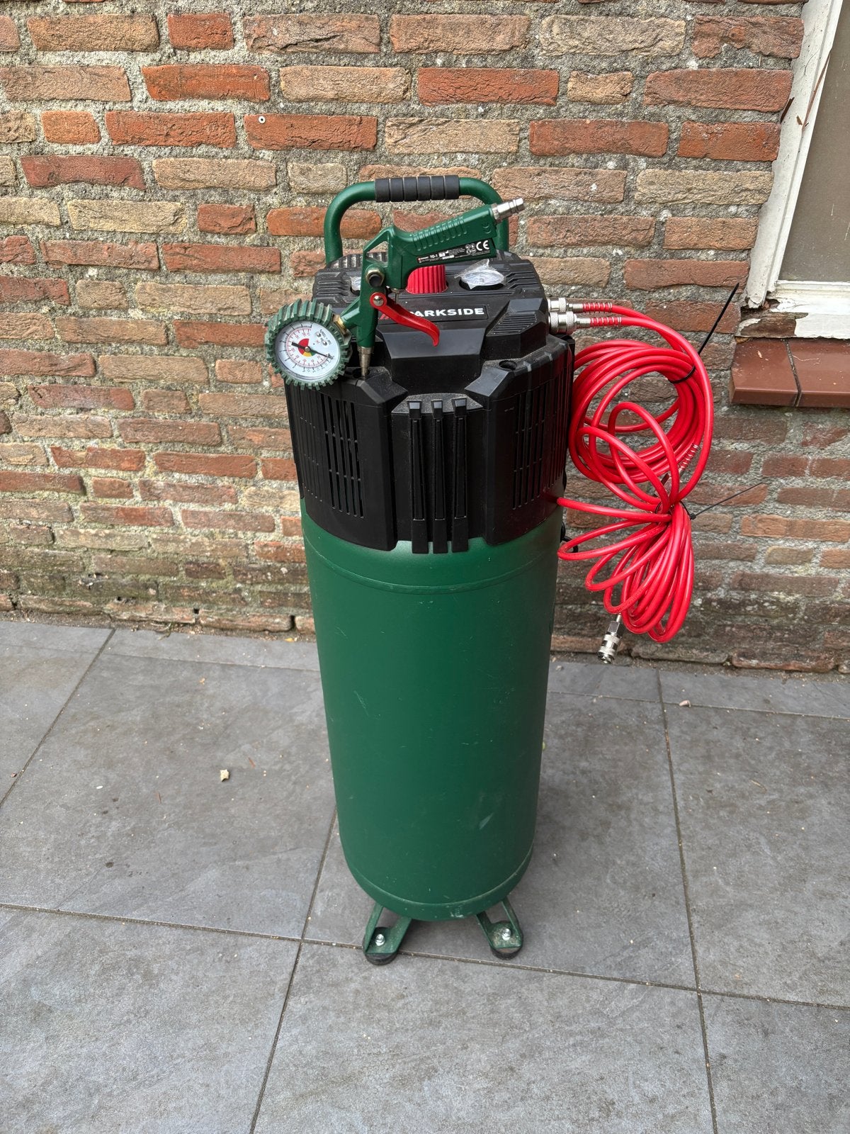 Parkside PVKO 50 C3 Verticale Compressor 50L, Ophalen, 6 tot 10 bar, Zo goed als nieuw, 25 tot 100 liter