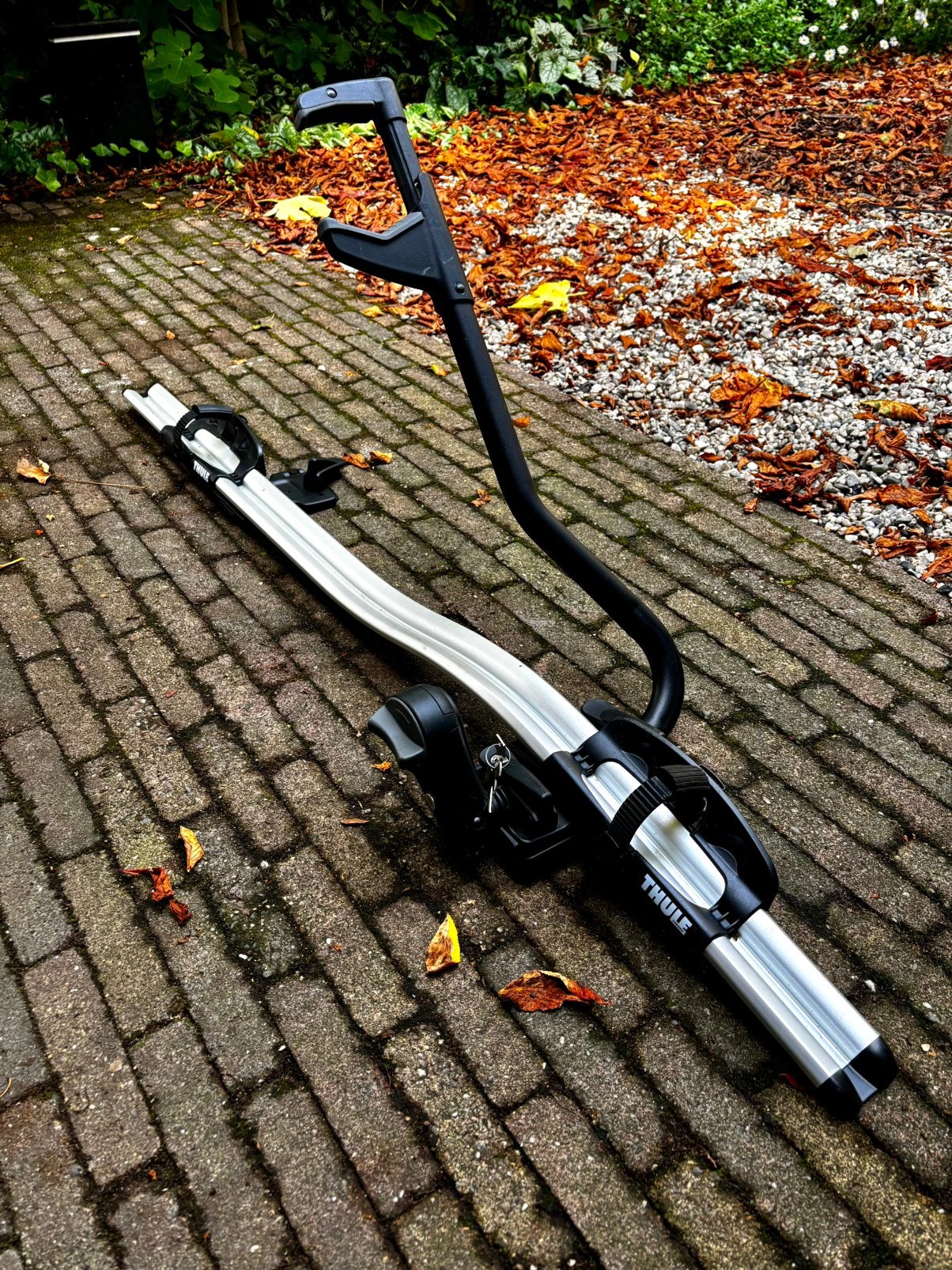 Thule Proride 591 Fietsdrager Dak max 20kg, Auto diversen, Fietsendragers, Ophalen, 1 fiets, Zo goed als nieuw, Dakdrager