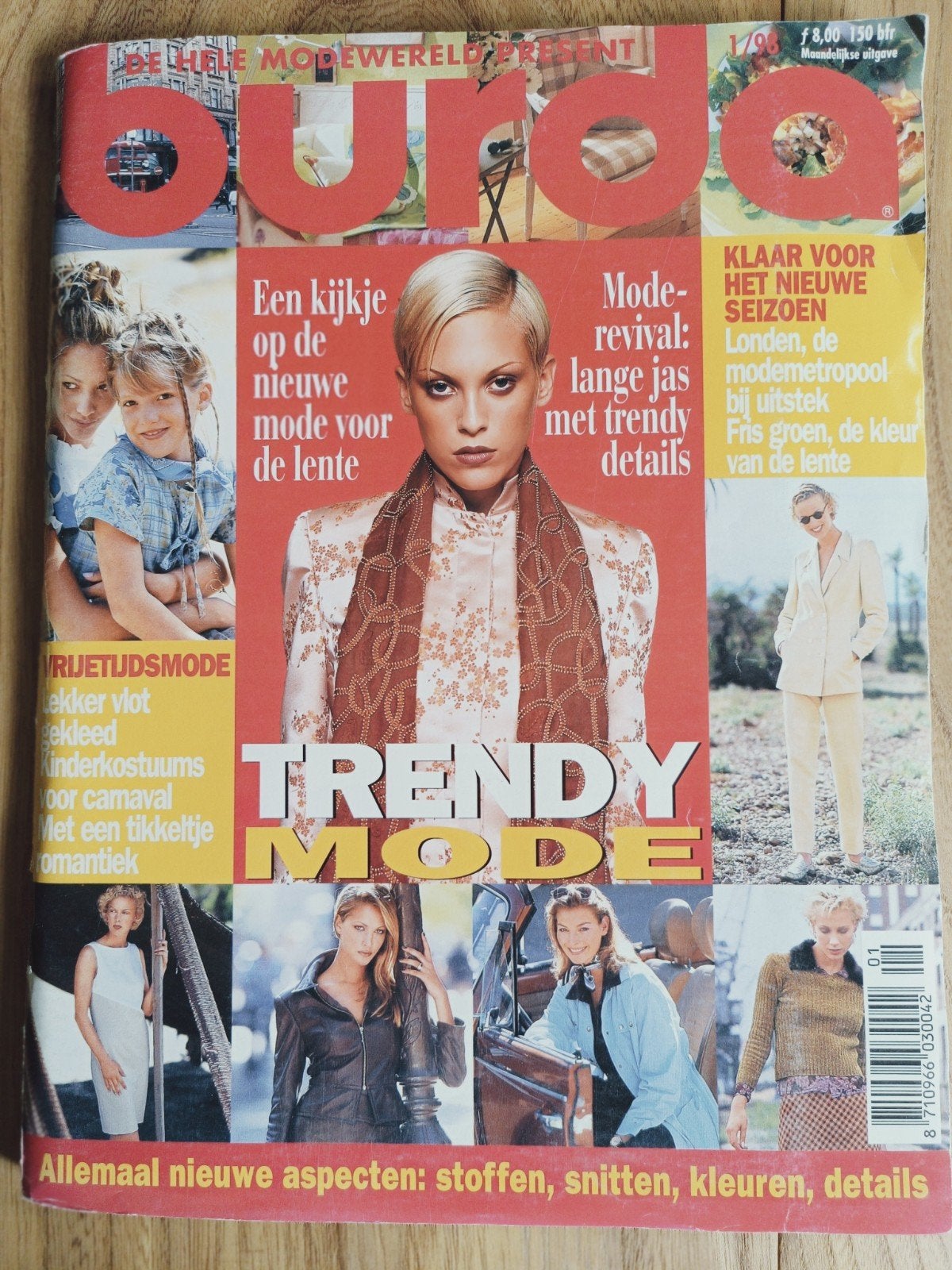 Burda januari 1998  met Carnavalspatronen, Kind, Overige typen, Gebruikt, Burda