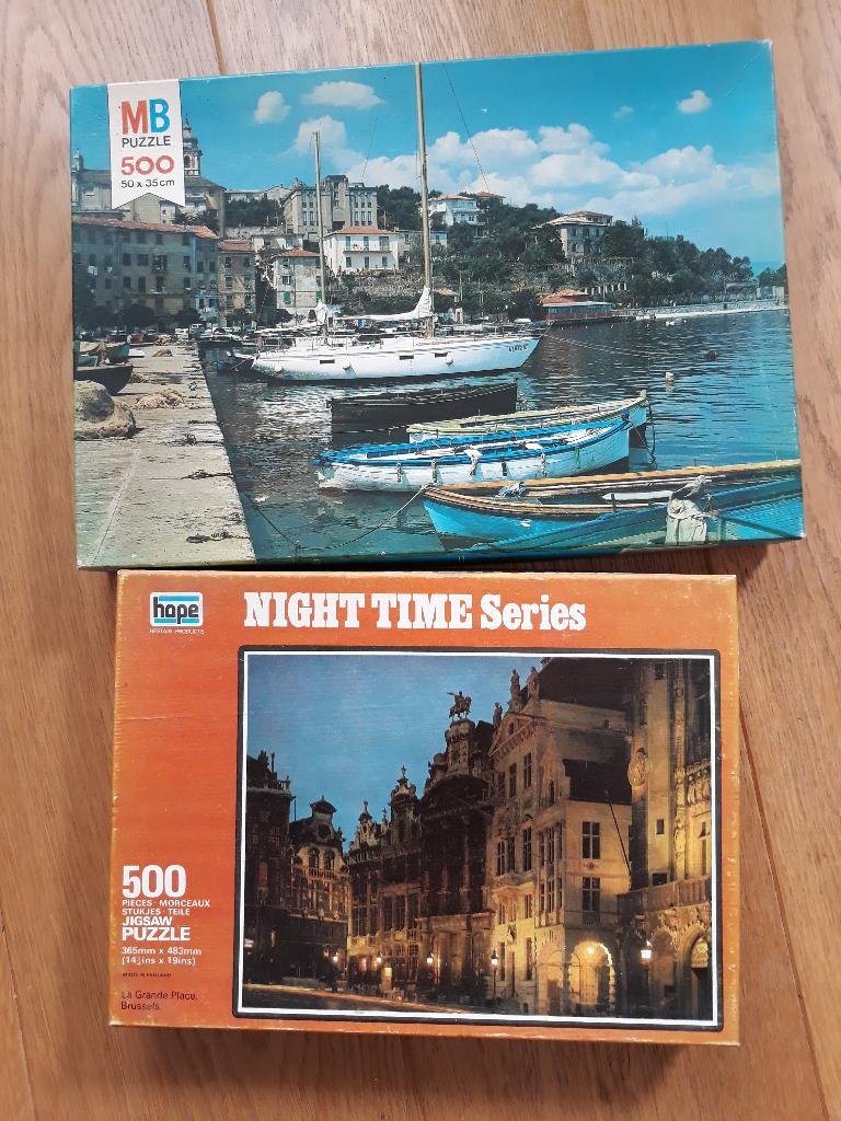2 puzzels van 500 stukjes, Ophalen of Verzenden, 500 t/m 1500 stukjes, Zo goed als nieuw, Legpuzzel
