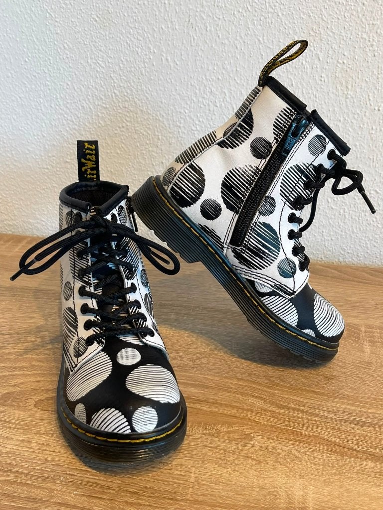 Dr. Martens Polka Dot maat 28 met handige zij rits, Gebruikt, Dr. Martens, Meisje, Schoenen