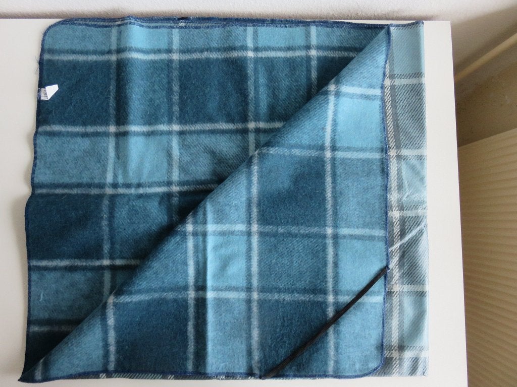 picknickkleed blauw geruit 140x125 cm, Ophalen of Verzenden, Zo goed als nieuw