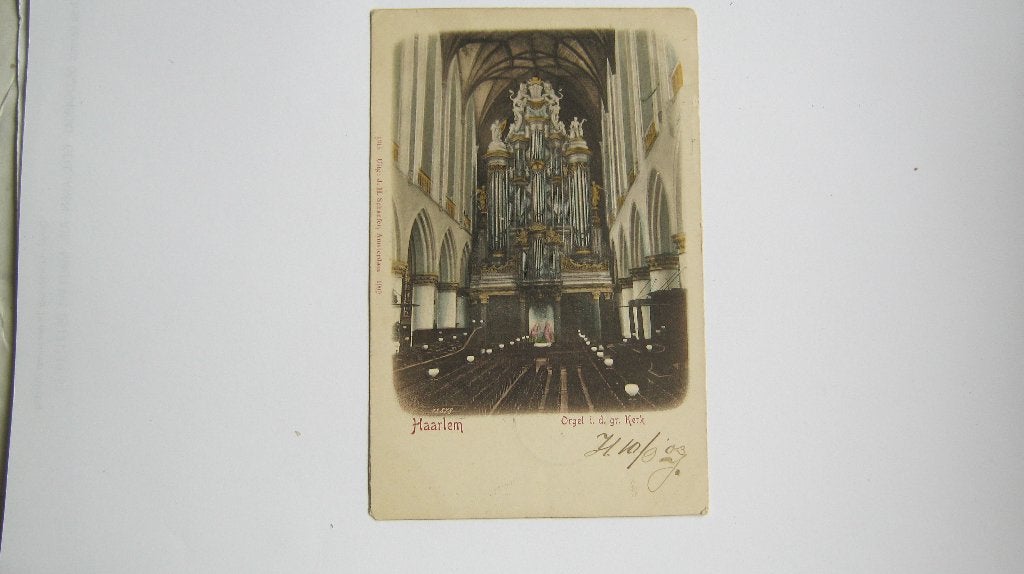 Ansichtkaarten Nederland, TC 6-42 Haarlem, Orgel i.d.gr.kerk, Verzenden, Voor 1920, Gelopen, Noord-Holland