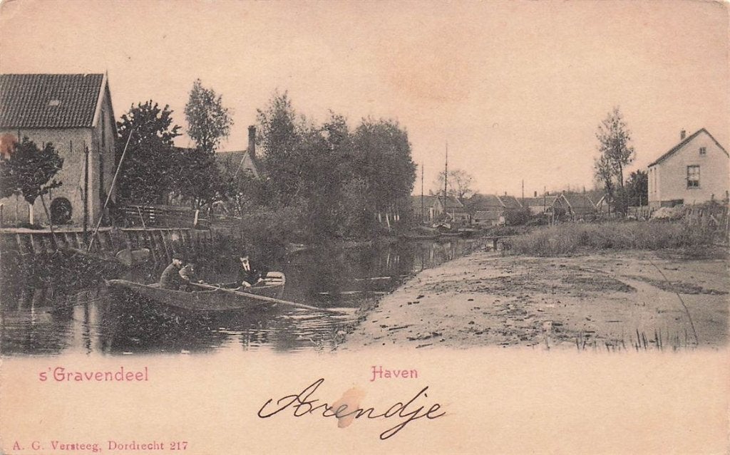 702-227-035 S'Gravendeel Haven, Verzenden, Voor 1920, Zuid-Holland
