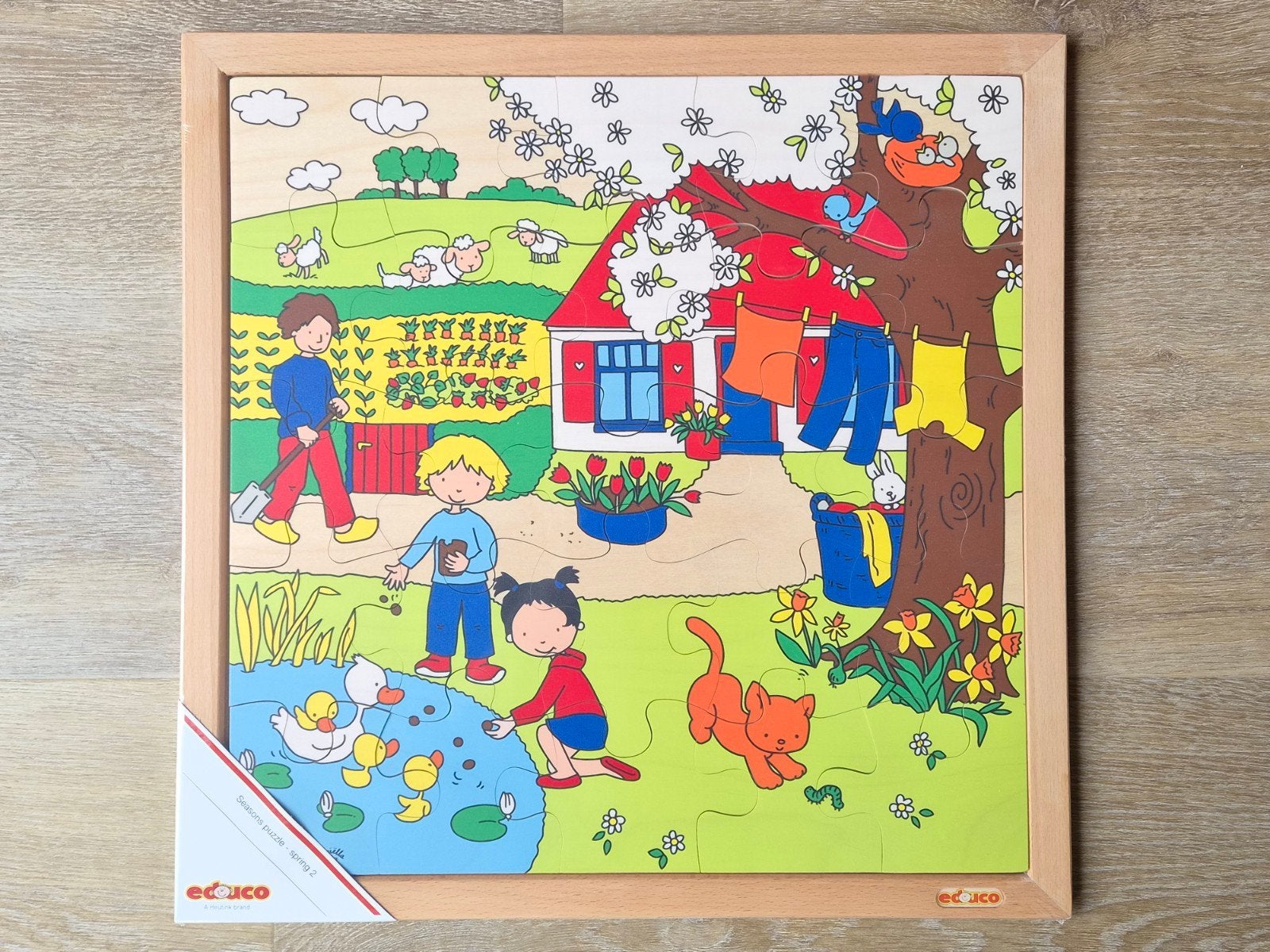 Educo houten seizoenpuzzel Lente. Nieuw (25 stukjes)., Ophalen of Verzenden, Nieuw, Puzzelen