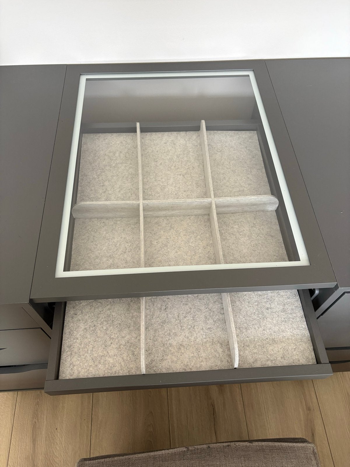 IKEA Komplement uittrekbare lade met glasplaat en verdelers, Ophalen, Zo goed als nieuw