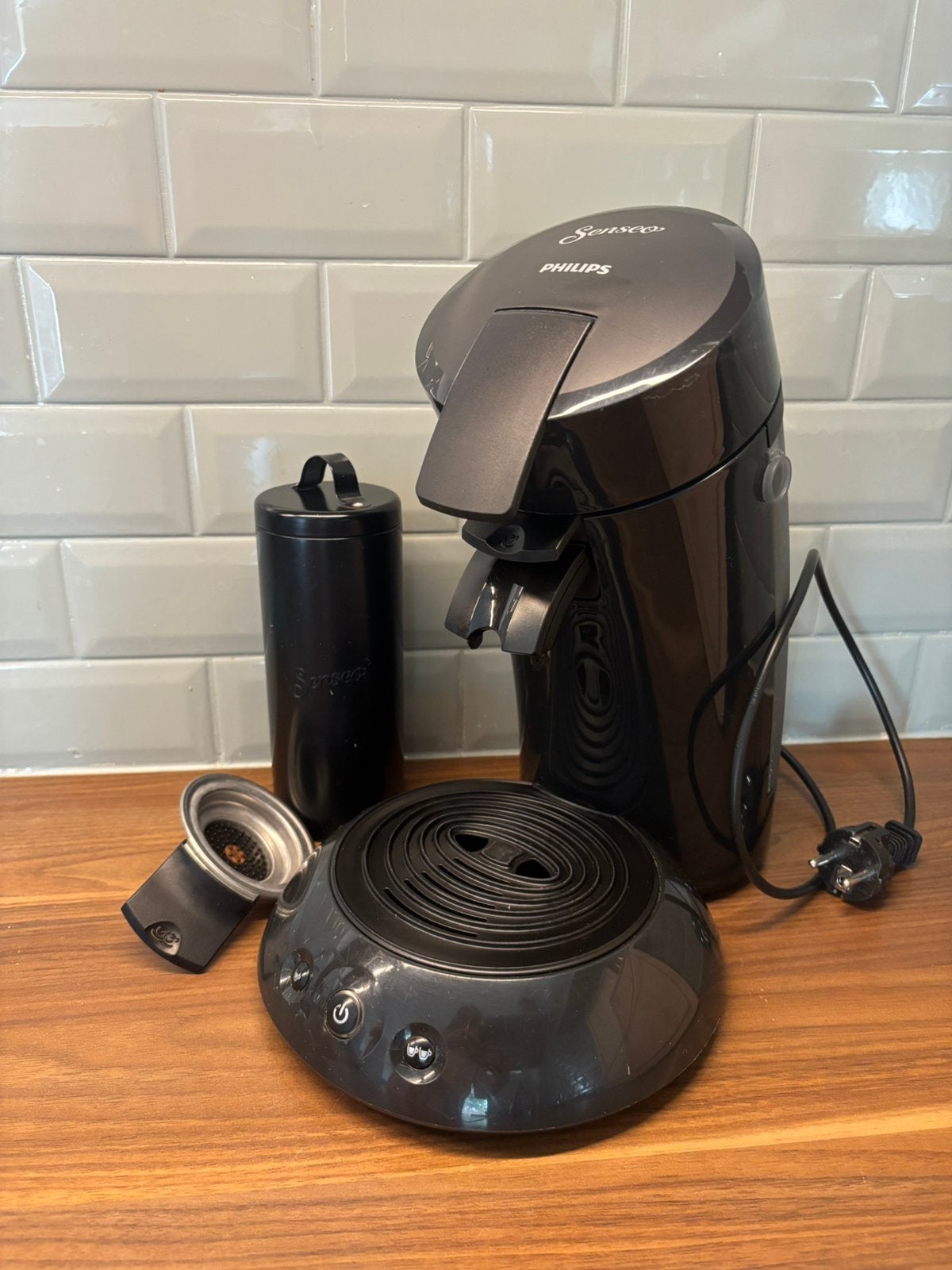 Senseo koffiezetapparaat zwart, Ophalen, Gebruikt, Koffiemachine, Koffiepads en cups