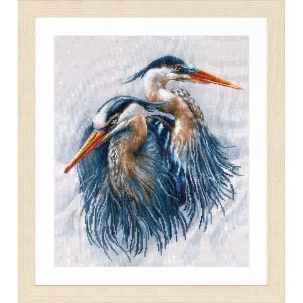 Borduurpakket blauwe reigers pn0185890, Geen, Geen, Nieuw, Ophalen of Verzenden