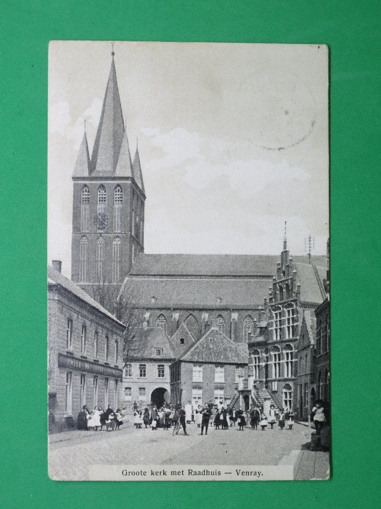 Venray Kerk met Raadhuis, Verzenden, Voor 1920, Gelopen, Limburg
