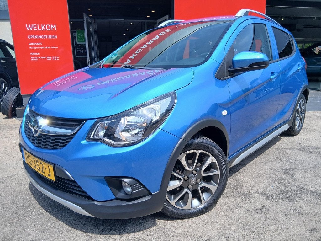 Opel KARL 1.0 Rocks Online Edition, Auto's, Opel, Voorwielaandrijving, Stof, Gebruikt, Blauw