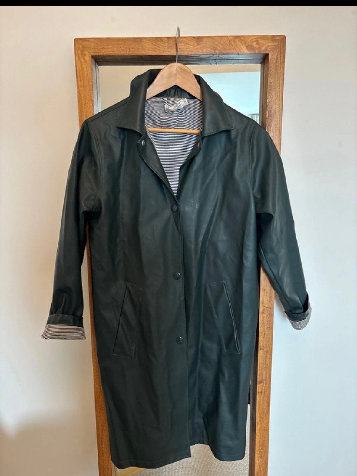 Petit Bateau regenjas, donkergroen, maat S, Kleding | Dames, Ophalen of Verzenden, Gedragen, Maat 36 (S), Groen