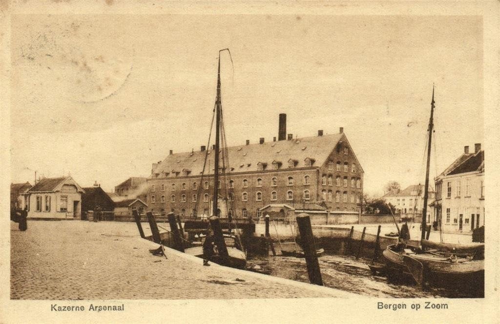 Kazerne Arsenaal - Bergen op Zoom - 1918 gelopen, Verzenden, Voor 1920, Gelopen, Noord-Brabant