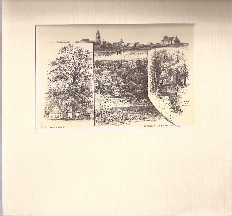 Winterswijk Eik bij Roerdink-Marmergroeve bij Willink Oeding, Antiek en Kunst, 1800 - 1899, Stadsgezicht, Ophalen of Verzenden