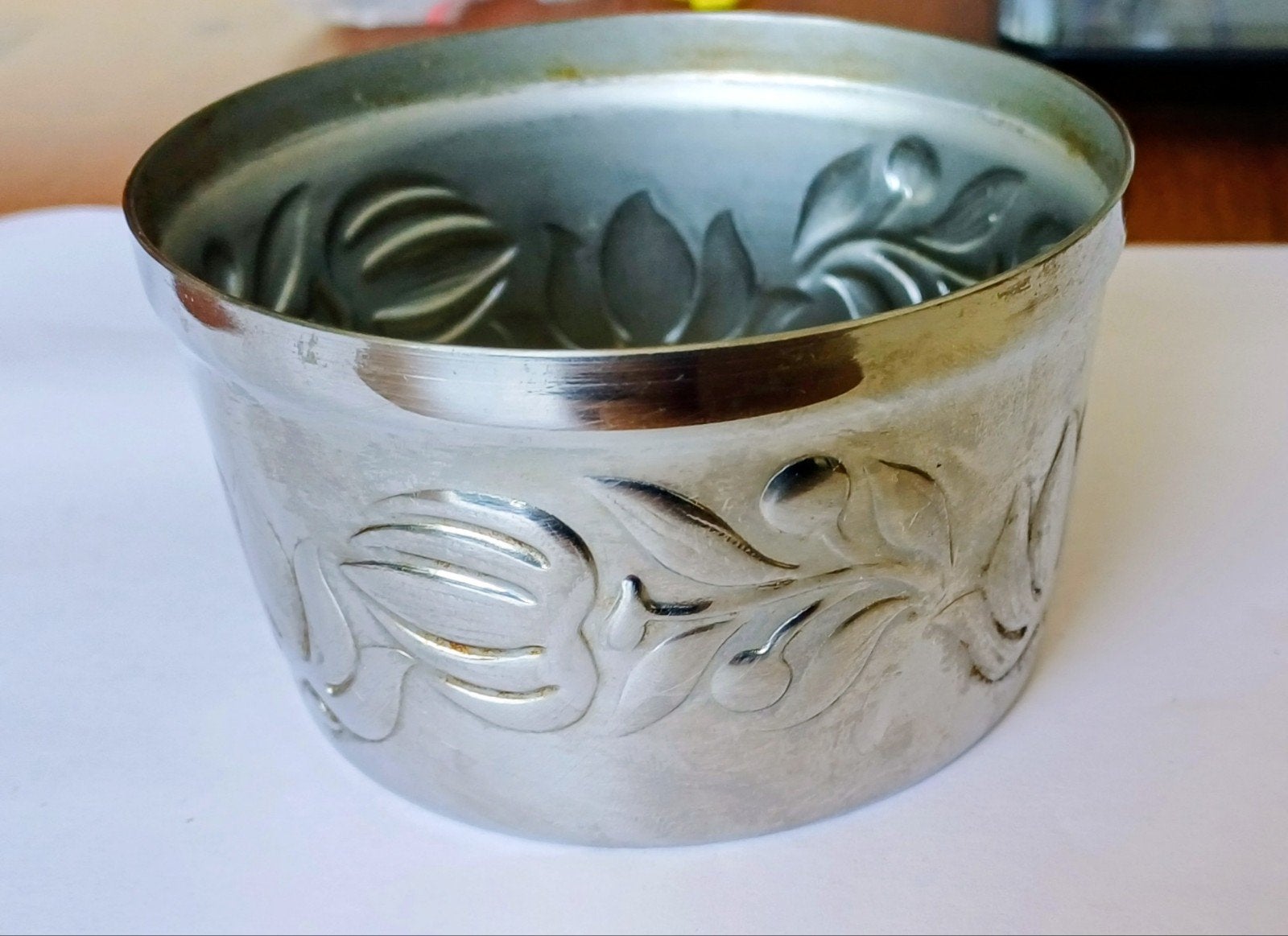Vintage Alfra Alessi rvs schaaltje / bloempot (Unilever), Ophalen, Gebruikt, Overige materialen