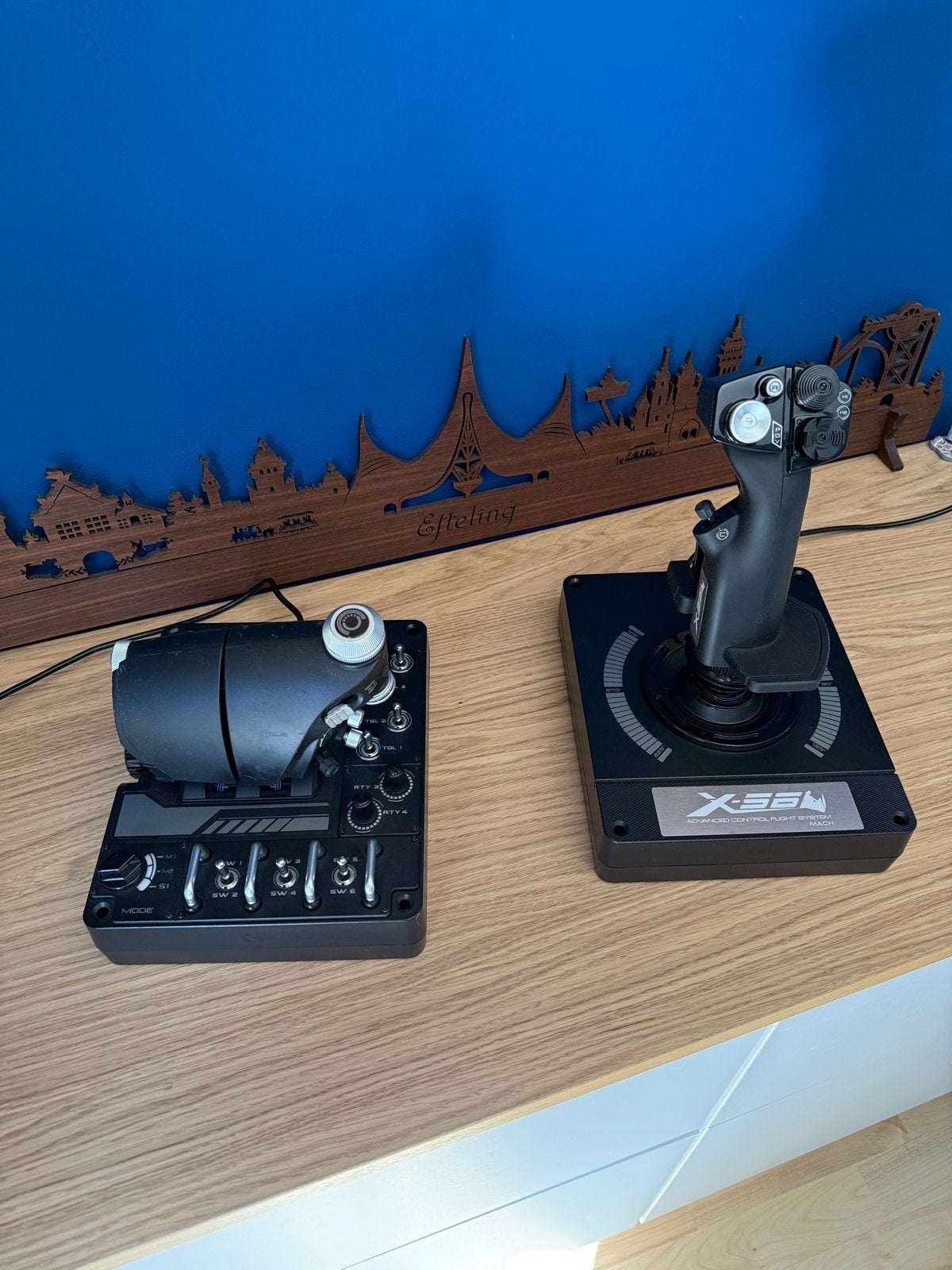 Saitek X-56 Rhino H.O.T.A.S. Flight Stick en Throttle, Gebruikt, PC, Overige typen, Overige merken