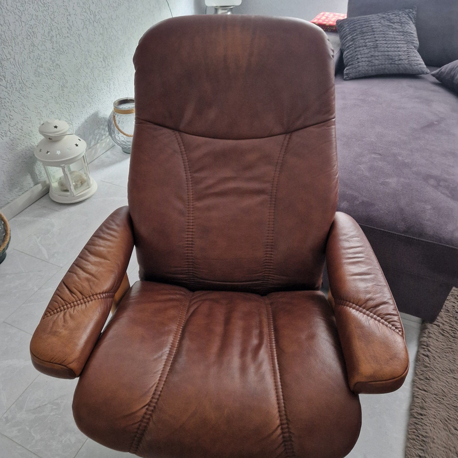 Ekornes Stressless Consul bruin leren relaxfauteuil, Huis en Inrichting, Ophalen, Zo goed als nieuw, Bruin, Leer