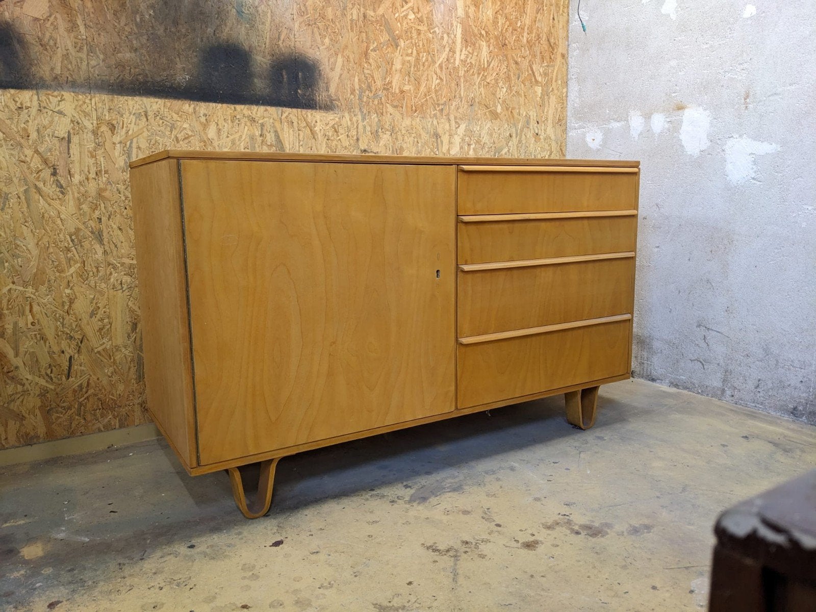 Pastoe DB01 (luspoten) Dressoir - Cees Braakman, vintage, Ophalen, Vintage, retro, Gebruikt, 25 tot 50 cm