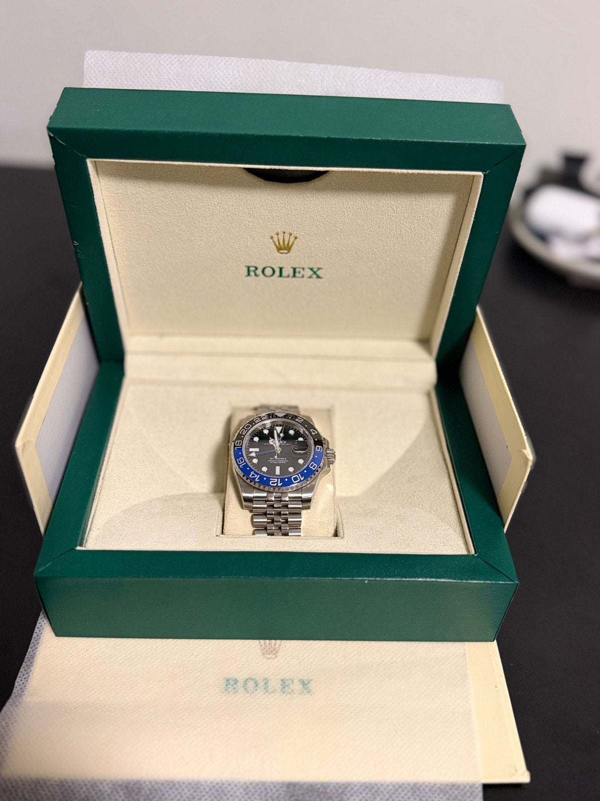 Rolex GMT- Master ll “batgirl”, Ophalen, Zo goed als nieuw, Staal, Rolex