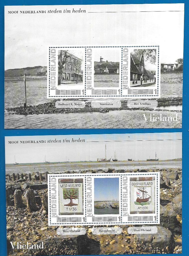 Vlieland, Mooi Nederland Steden t/m Heden 1 & 2, Postzegels en Munten, Verzenden, Na 1940, Postfris