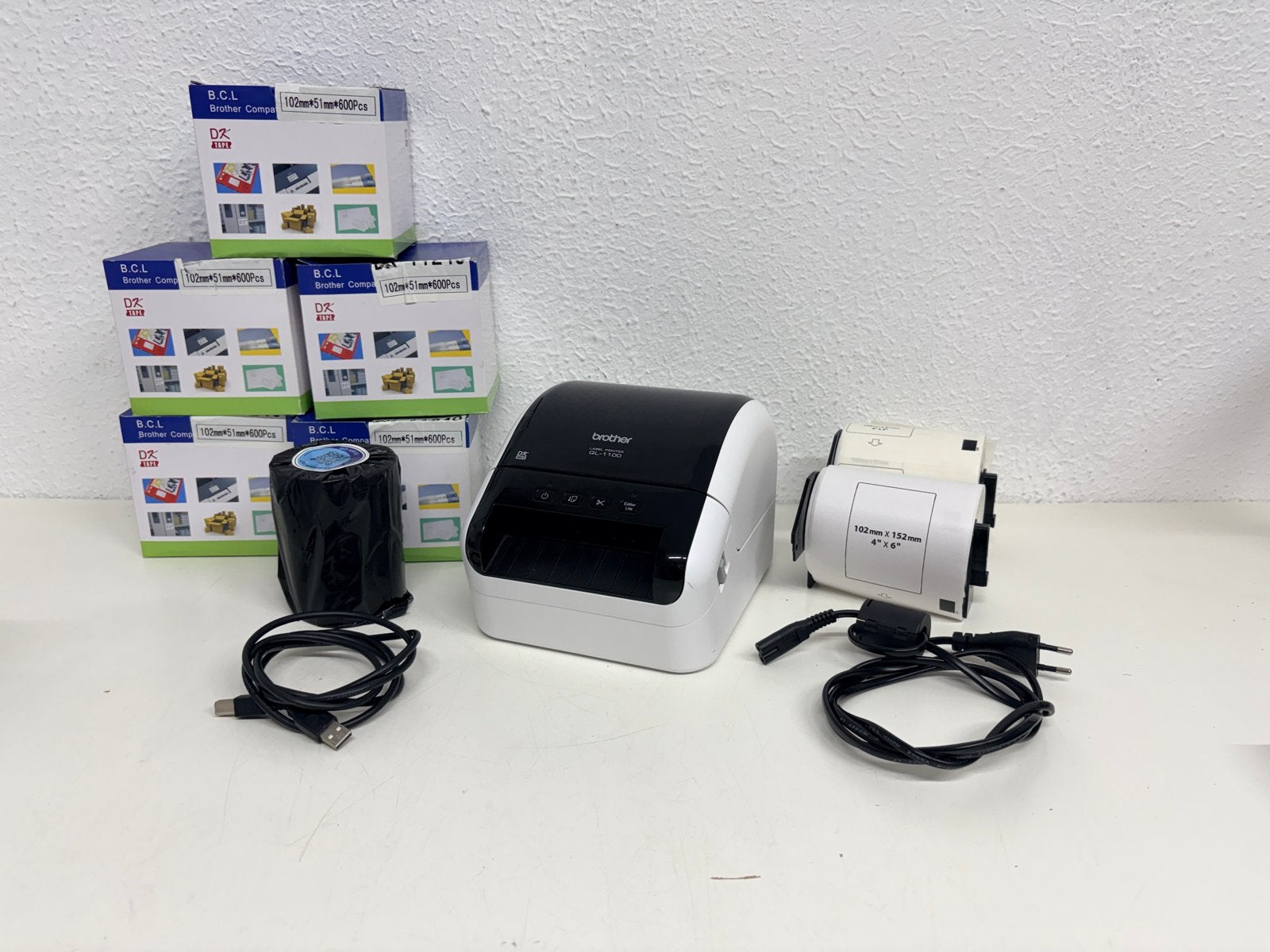 Brother QL-1100 Labelprinter - Gaat aan, maar defect, Computers en Software, Printers, Niet werkend, Printer, Thermo-printer, Zwart-en-wit printen