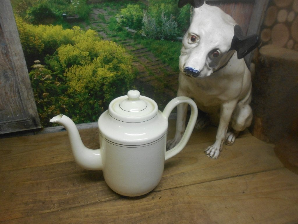 emaille koffiekan roomwit, Ophalen of Verzenden
