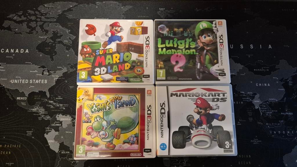 Nintendo 3DS/DS Spellen Bundel: Mario, Luigi, Yoshi, Avontuur en Actie, Online, Gebruikt, 1 speler
