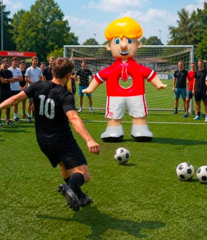 stropdasschietspel opblaasbaar spel voetbal, Ophalen of Verzenden