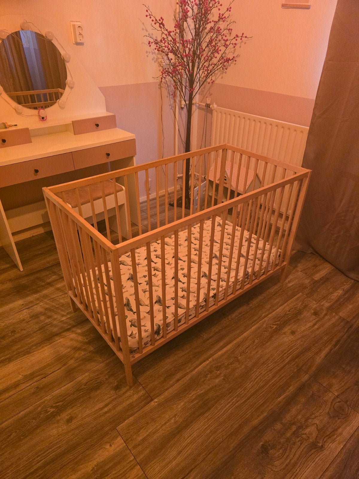 Houten Ledikant voor Baby - Zo goed als nieuw, Ophalen, Zo goed als nieuw, Ledikant