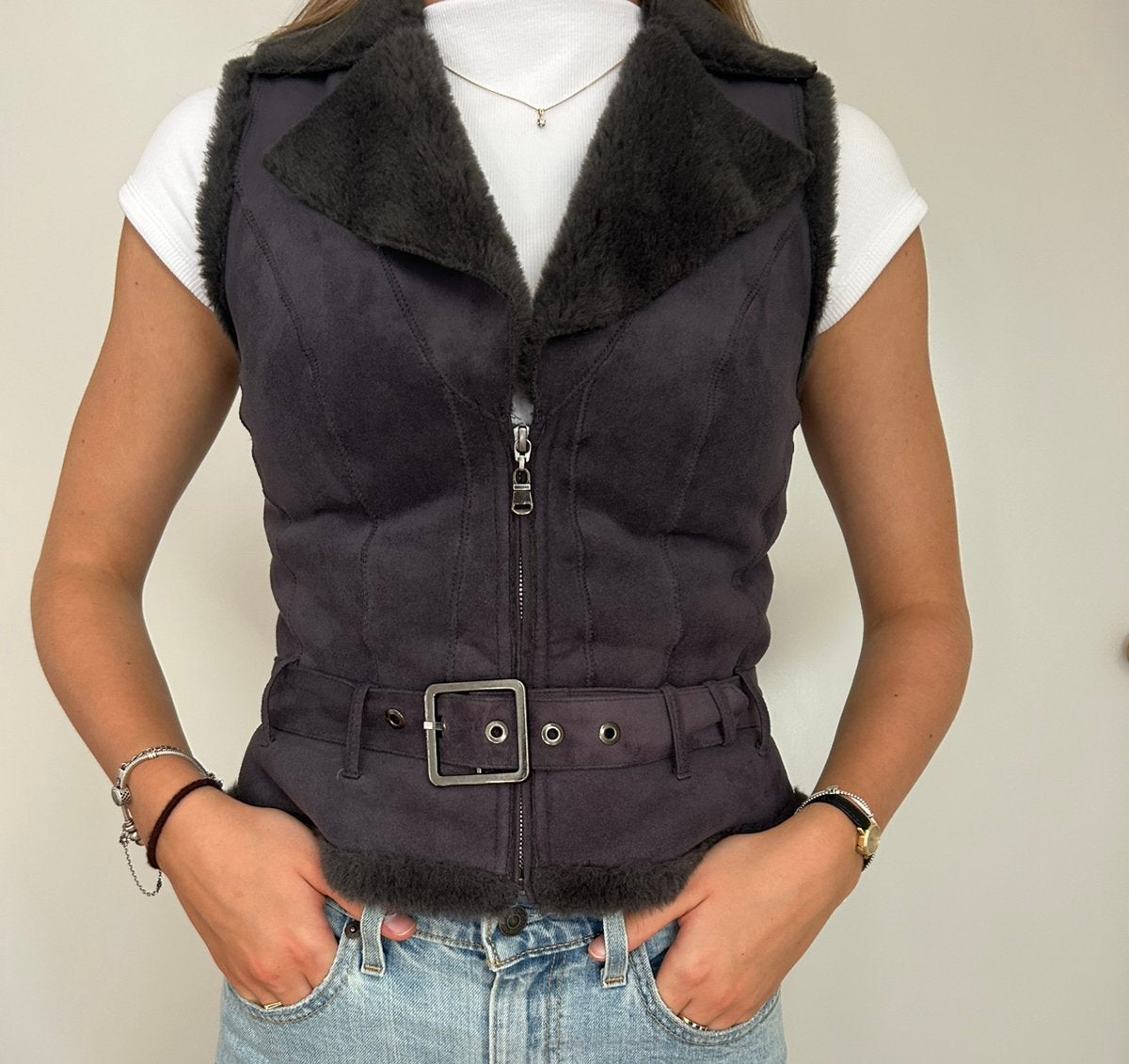 Gilet Claudia Sträter maat 36, Kleding | Dames, Verzenden, Gedragen, Maat 36 (S), Grijs