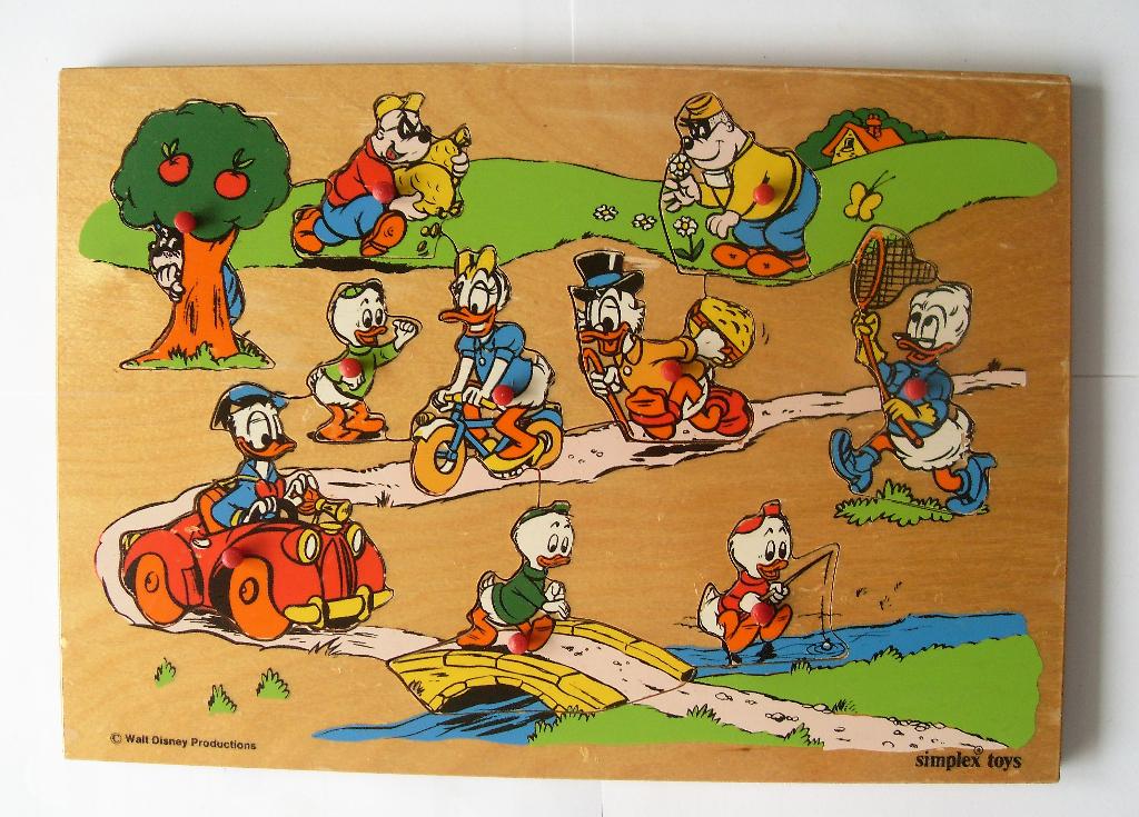 Donald Duck Simplex Toys Puzzel Walt Disney Dagobert Duck, Ophalen of Verzenden, Donald Duck, Zo goed als nieuw, Beeldje of Figuurtje