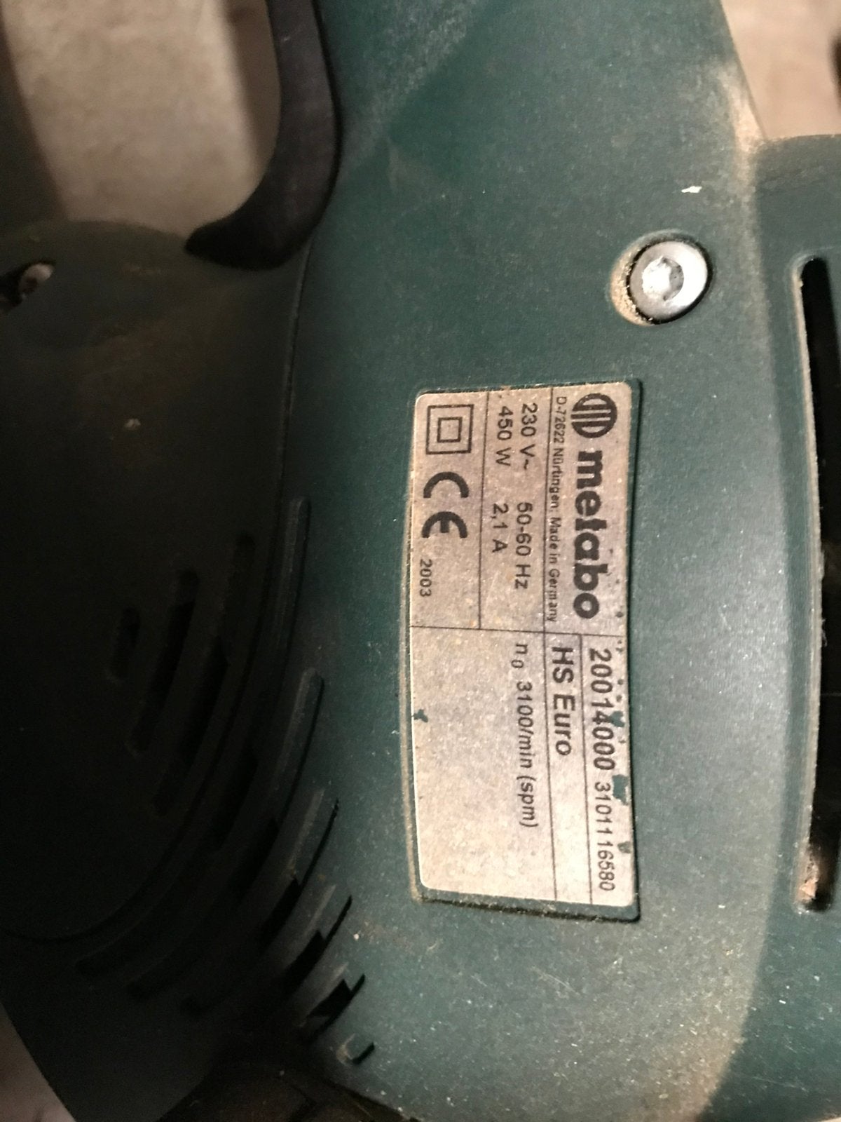 Hegeschaar metabo, Ophalen of Verzenden, Gebruikt, Elektrisch