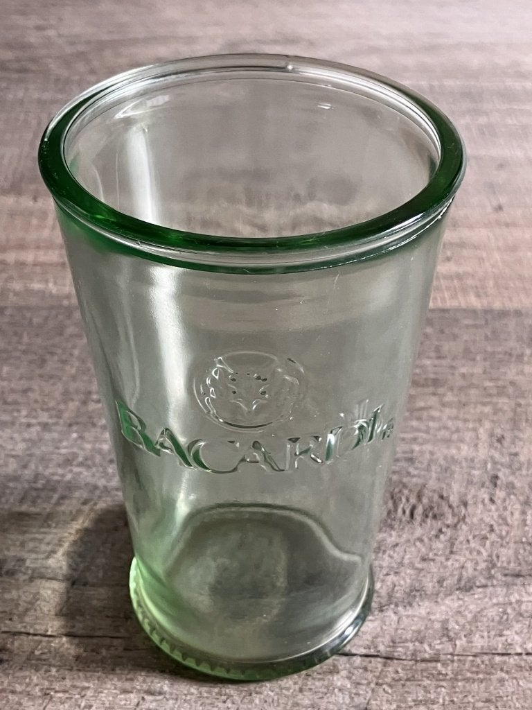 Bacardi-glas (7 x 7 x 12 cm), Glas of Glazen, Ophalen of Verzenden, Effen, Glas