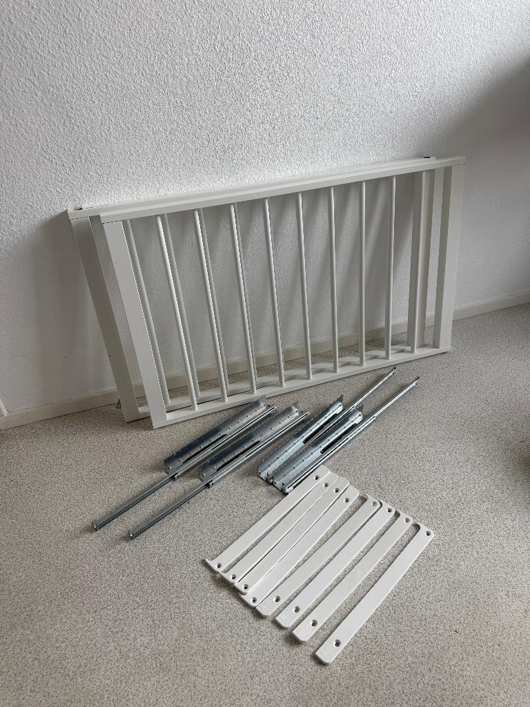 IKEA KOMPLEMENT uitschuifbaar rek / kledingrek wit, Ophalen, Zo goed als nieuw