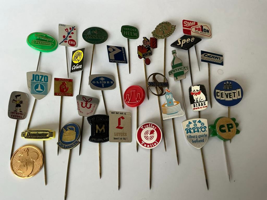 Vintage Reclame Speldjes / Pins - Diverse Merken 1,50, Verzamelen, Ophalen of Verzenden, Gebruikt, Merk, Speldje of Pin