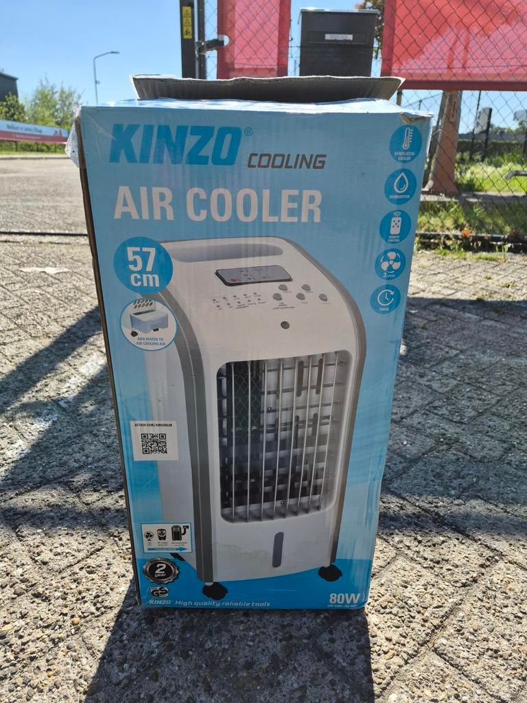 Kinzo Cooling Air Cooler 57 cm - Mobiele Airco, Witgoed en Apparatuur, Timer, Minder dan 60 m³, Nieuw, 3 snelheden of meer