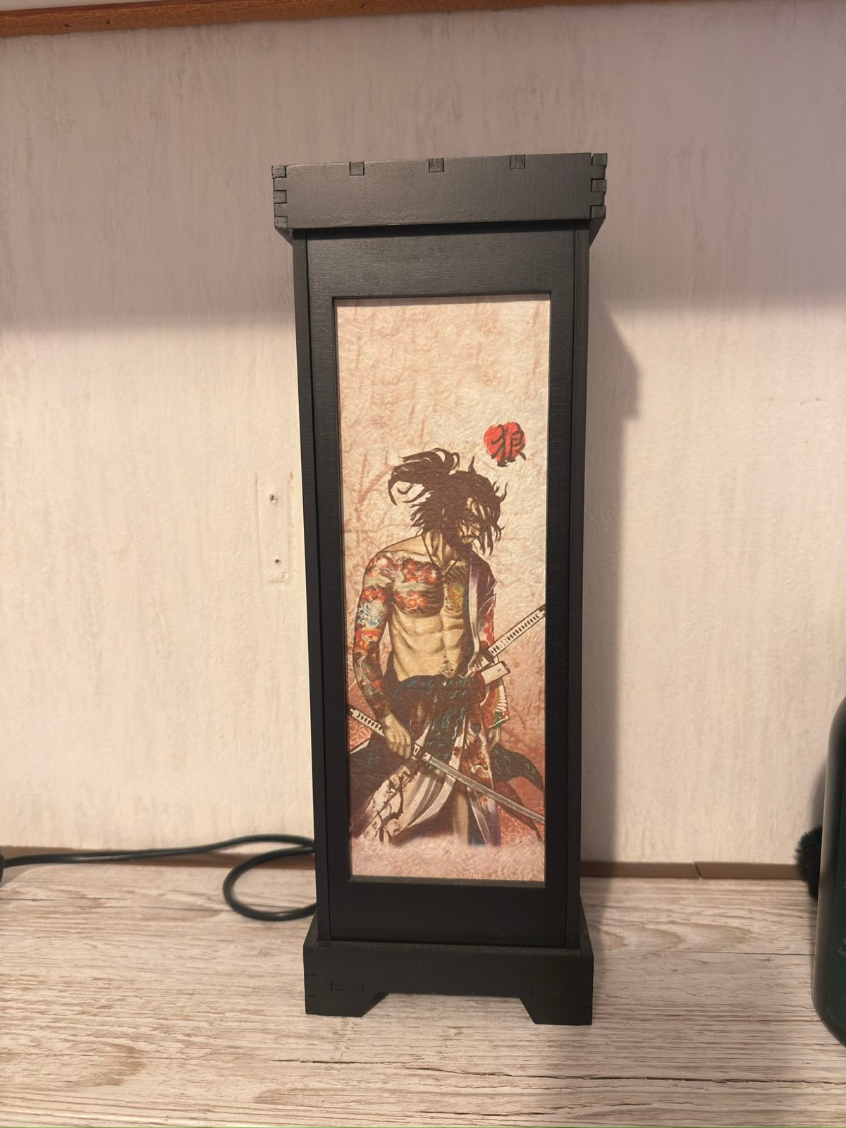 Japanse Samurai Lamp Wasi Papier, Verzenden, Zo goed als nieuw