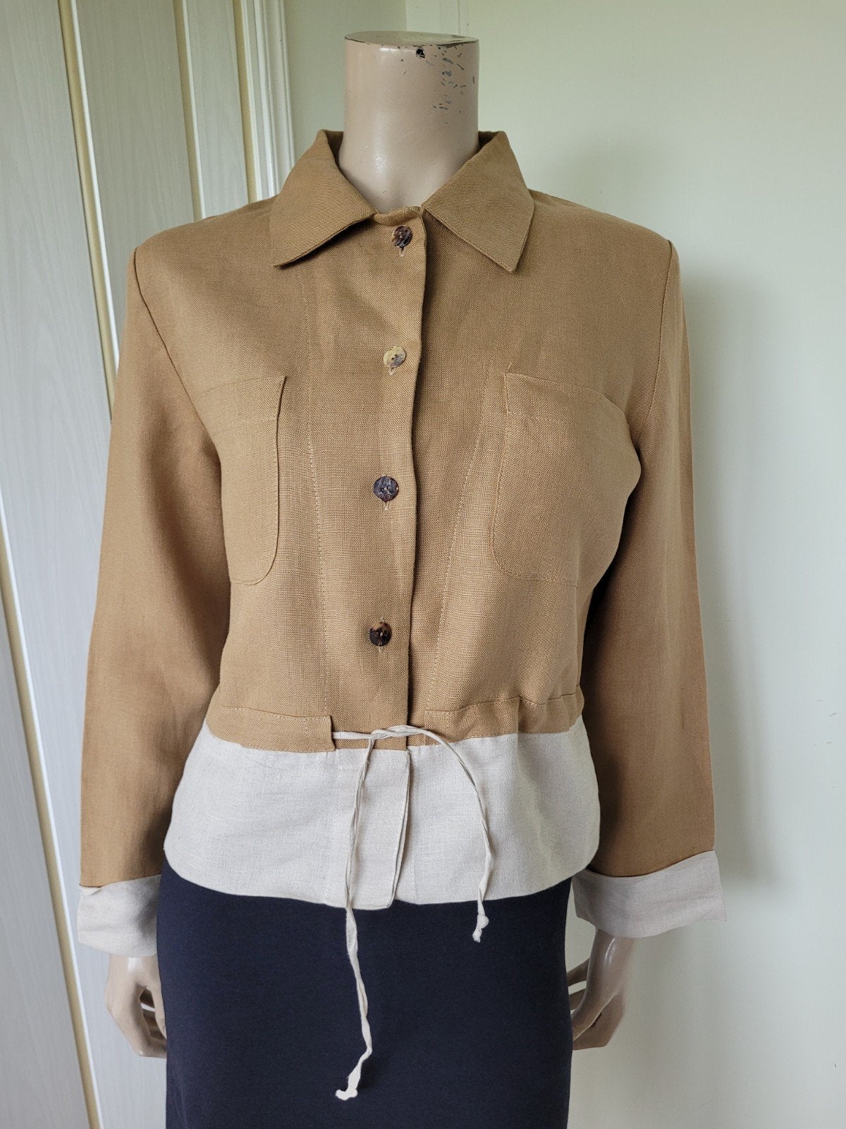 Sarah Pacini jasje linnen maat 38/40, Kleding | Dames, Maat 38/40 (M), Overige kleuren, Sarah Pacini, Ophalen of Verzenden