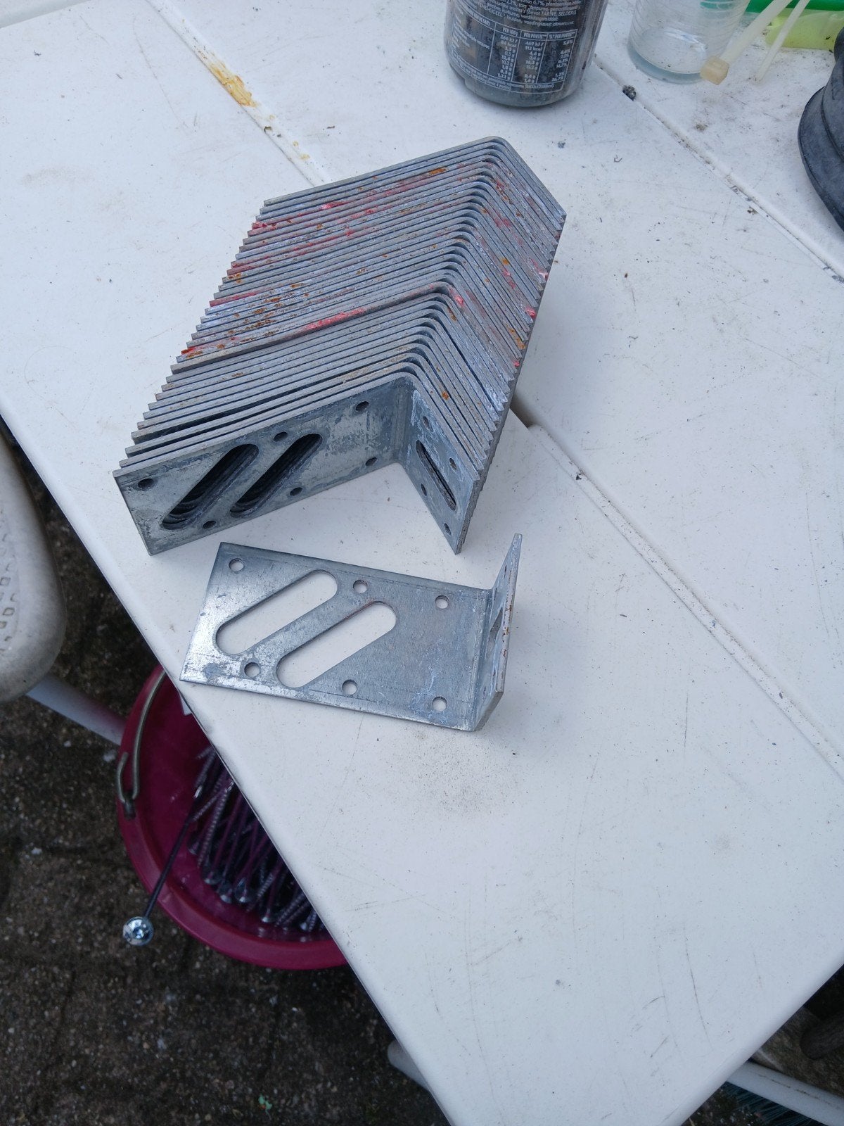 Stoelhoek 50mm breed, 110x50mm, ca. 30 stuks, Ophalen of Verzenden, Gebruikt, 100 tot 250 mm, Overige typen