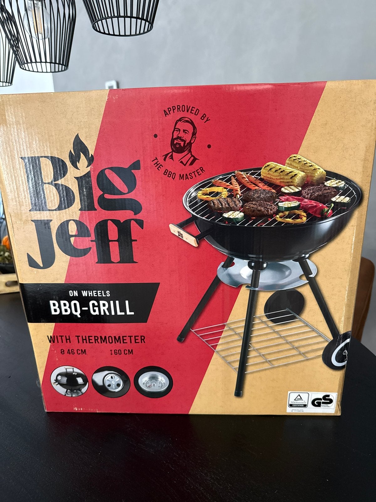 Big Jeff BBQ-Grill op wielen met thermometer, Ophalen, Nieuw