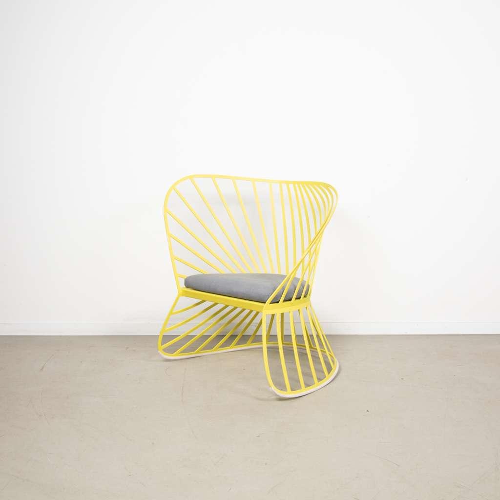 2x Molteni&C Sol Schommelstoel Geel Aluminium, Niet ingevuld, Twee, Overige kleuren, Niet ingevuld