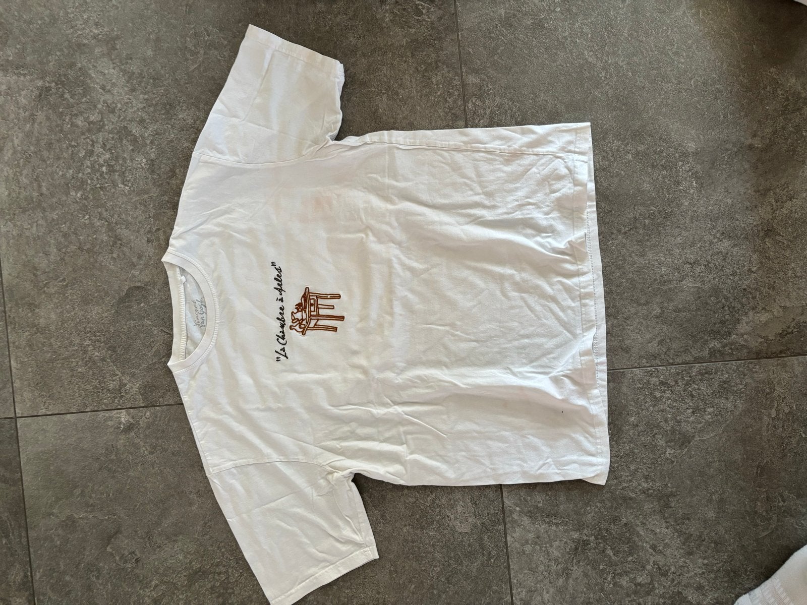 Pull&Bear x Van Gogh T-shirt "La Chambre à Arles" Maat M, Maat 38/40 (M), Wit, Ophalen of Verzenden, Zo goed als nieuw