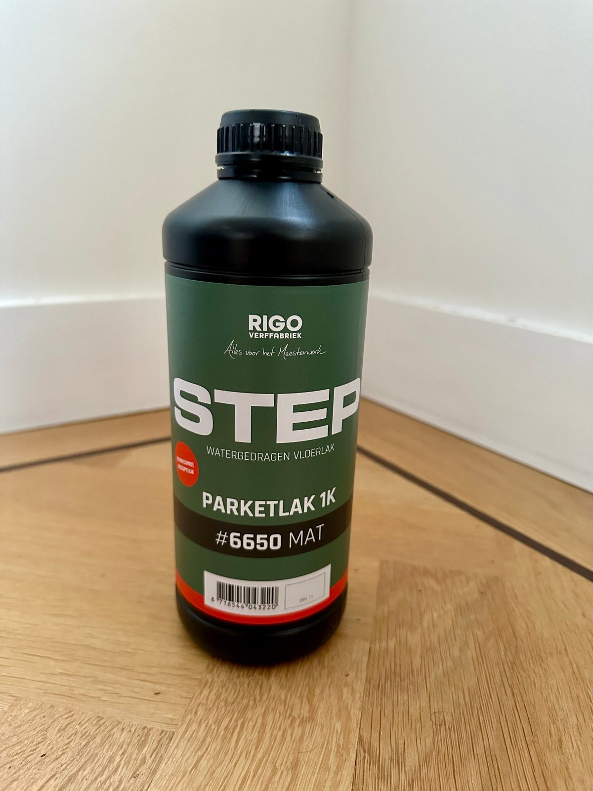 RIGO STEP Parketlak 1K #6650 Mat - Watergedragen Vloerlak, Overige kleuren, Ophalen of Verzenden, Zo goed als nieuw, Lak