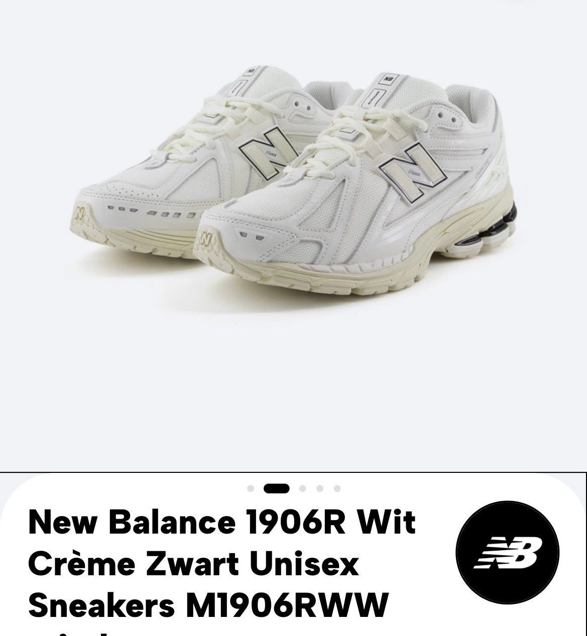 New Balance 1906 R unisex, Kleding | Dames, Schoenen, Ophalen of Verzenden, Zo goed als nieuw, Wit, Sneakers of Gympen