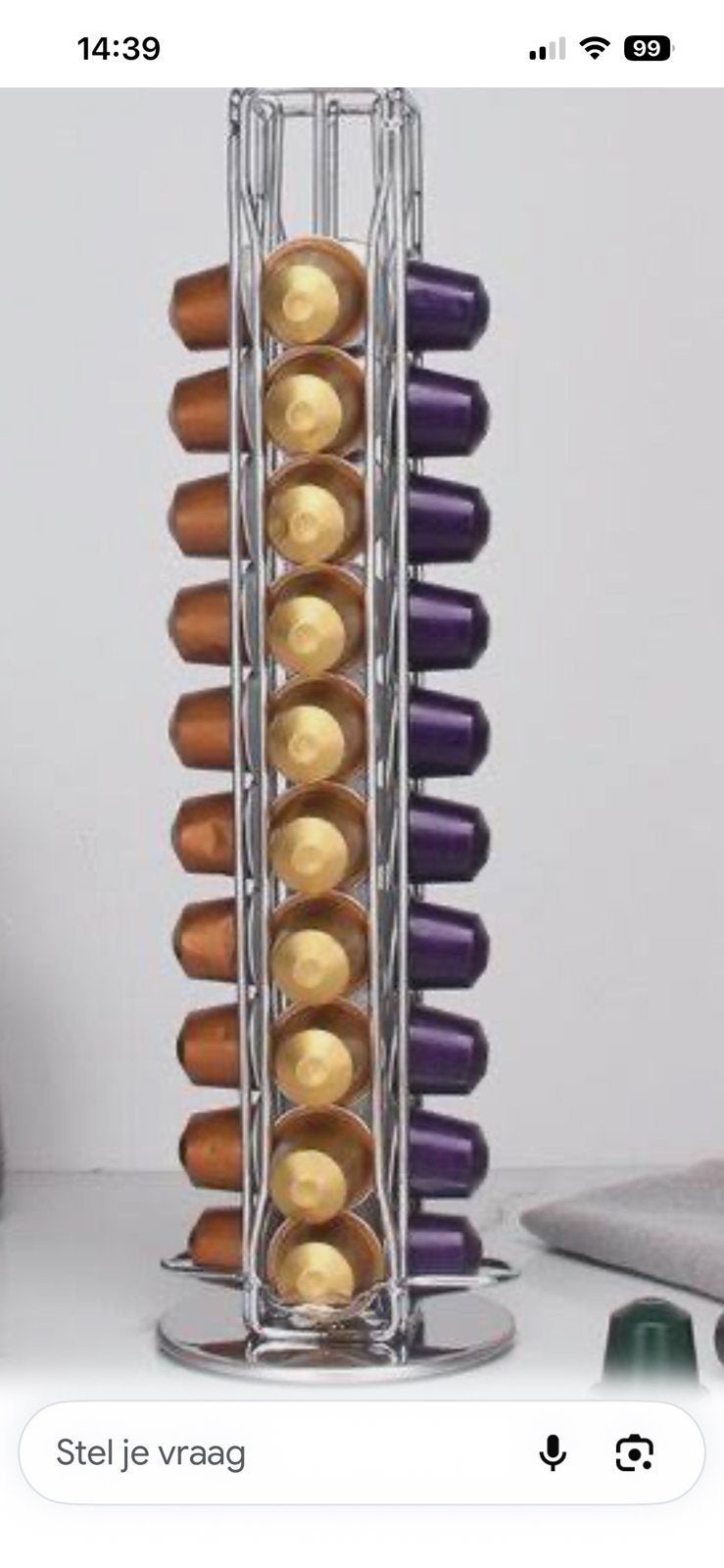 Draaibare capsulehouder Nespresso cups, Ophalen of Verzenden, Zo goed als nieuw