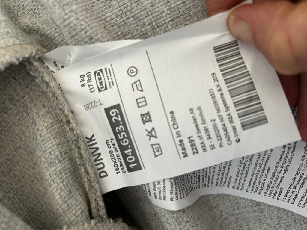 IKEA Dunvik hoofdbord bed 160x200 GRATIS, Ophalen, Tweepersoons, Zo goed als nieuw, Grijs