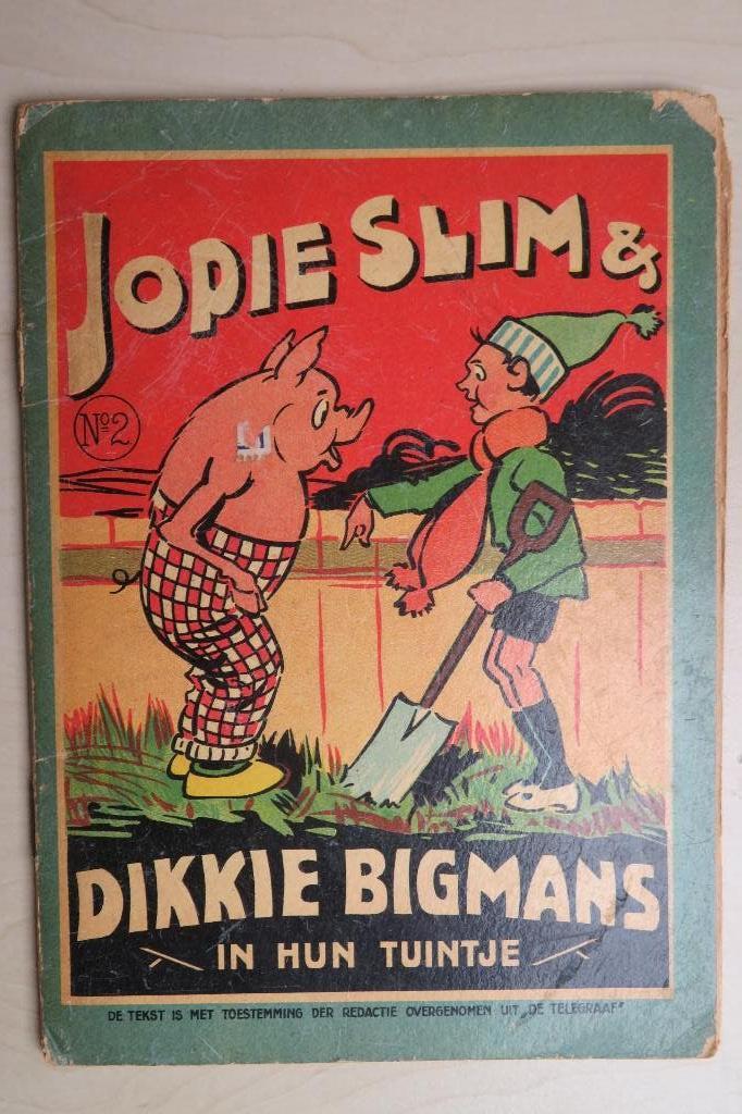 Jopie Slim & Dikkie Bigmans in hun tuintje. No 2. (1921), Ophalen of Verzenden, Onbekend