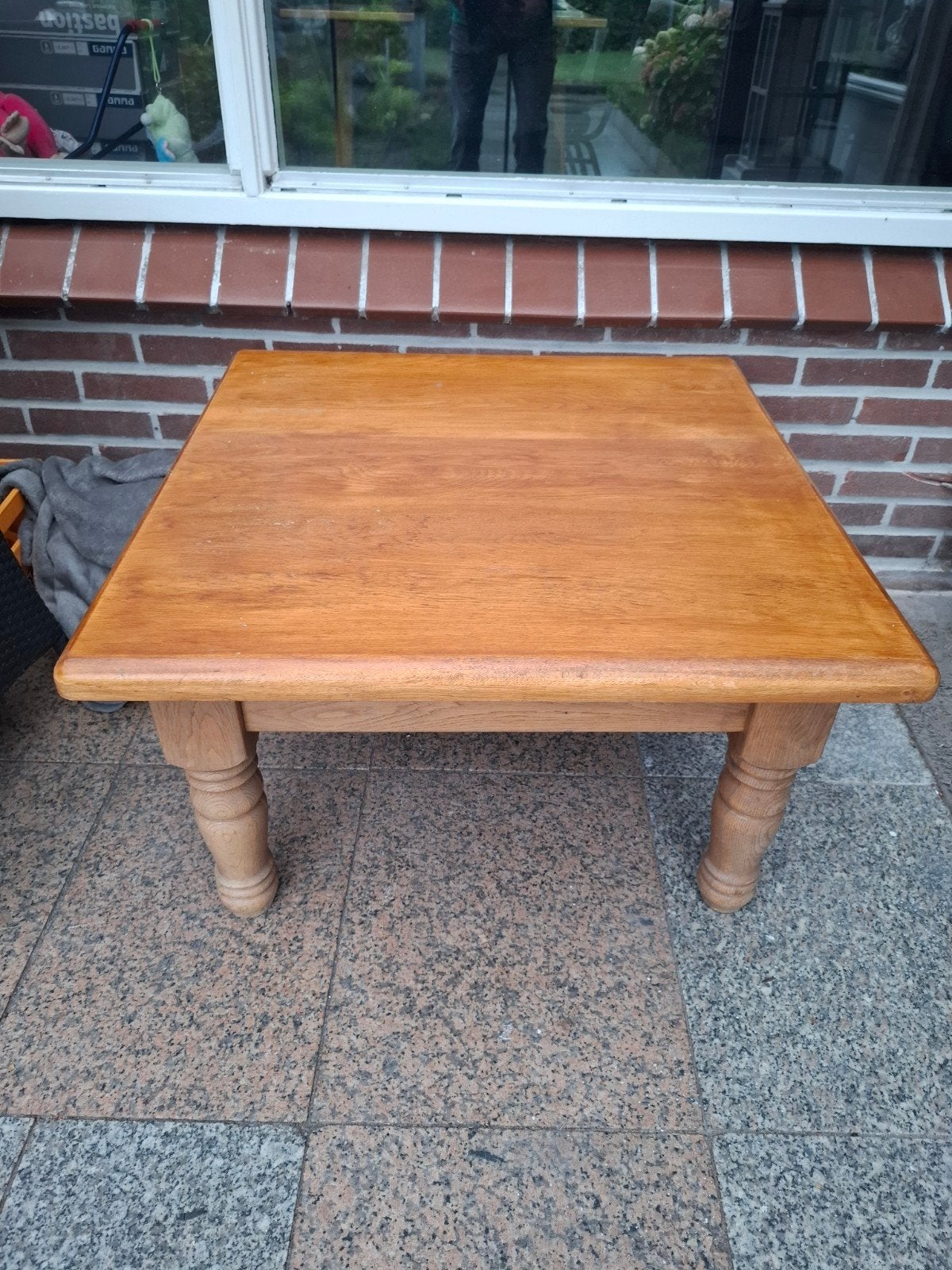 te koop salontaffel  blank eiken 80x80x45 €15,00, Ophalen, Rechthoekig, Minder dan 50 cm, Minder dan 100 cm