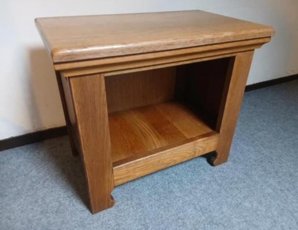 vintage rustiek eiken kastje, nachtkastje, Ophalen, Gebruikt