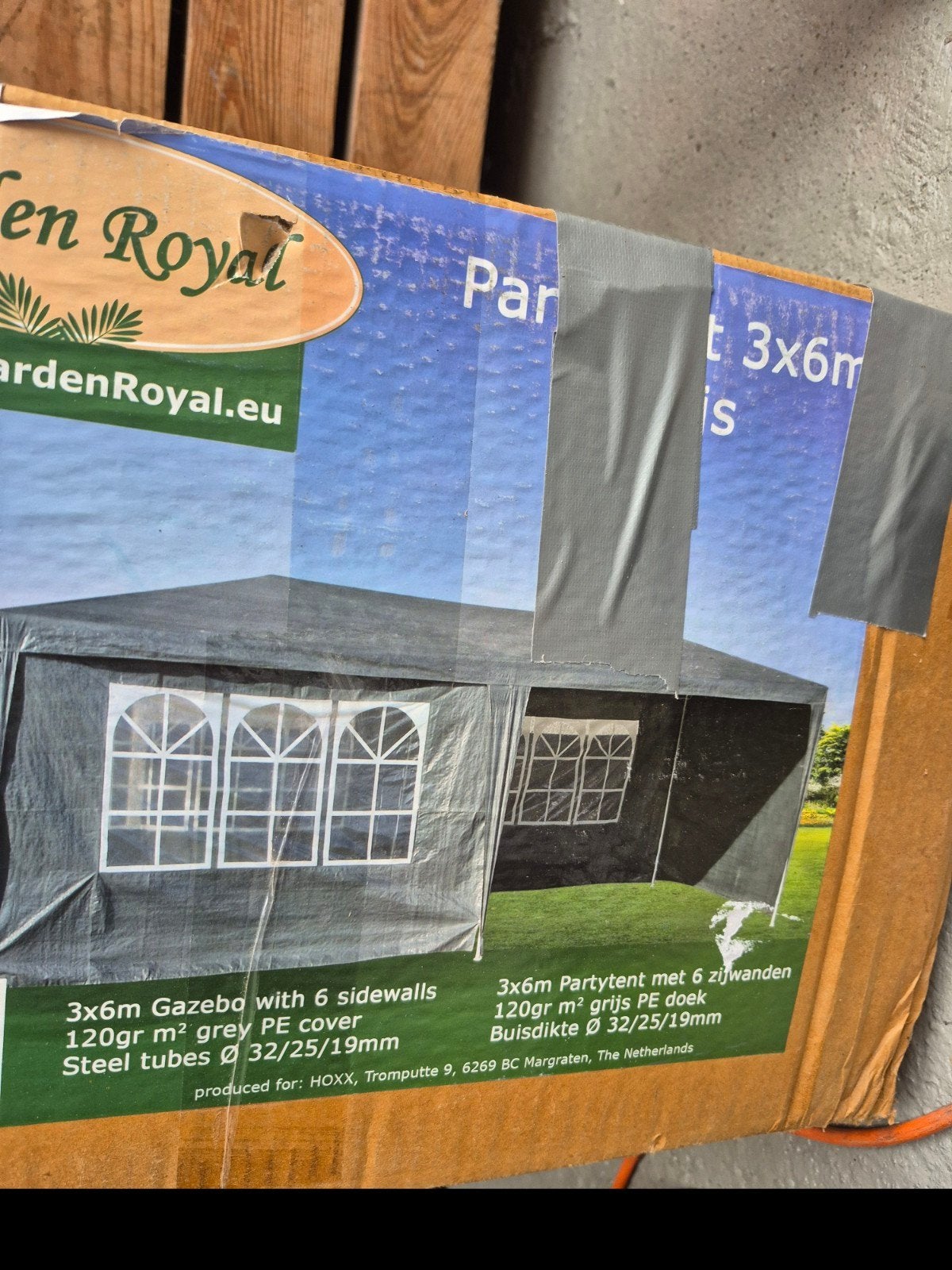 Partytent 3x6m met 6 zijwanden - 1x gebruikt, Ophalen, Partytent, 2 meter of meer, Zo goed als nieuw